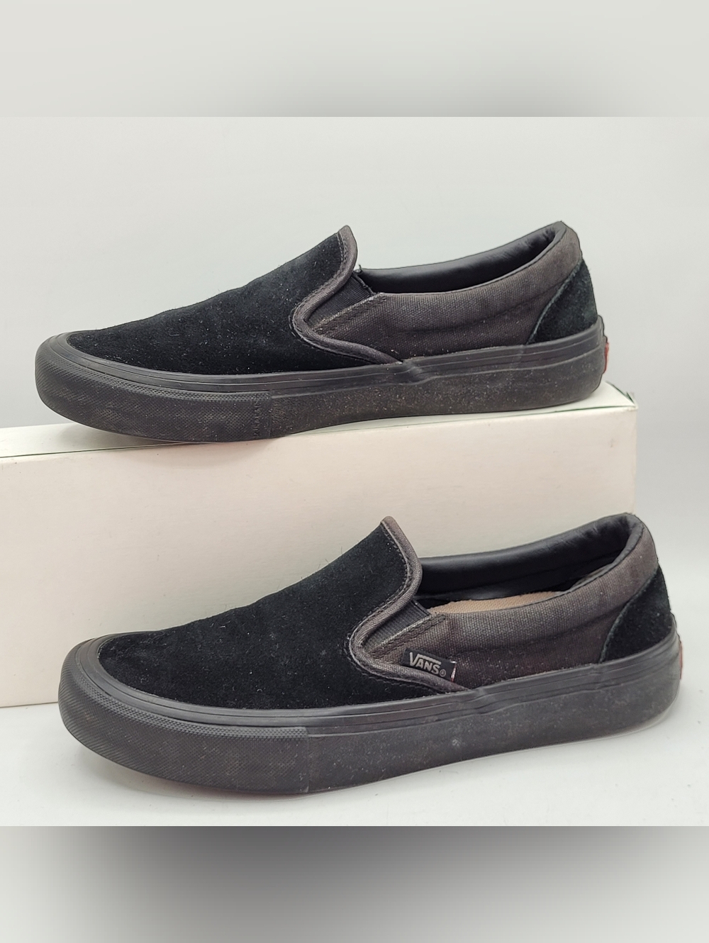 Vans Black Slipon Skater Sneakers Mens Size 7